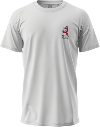 T-shirt Kot z Szalikiem i Czapką
